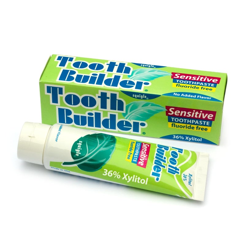 Squigle Tooth Builder SLS Free Toothpaste (Stops Tooth Sensitivity) Prevents Canker Sores, Cavities, Perioral Dermatitis, Bad Breath, Chapped Lips, 4 oz (4 Ounce (Pack of 1), Unflavored) - Image 1